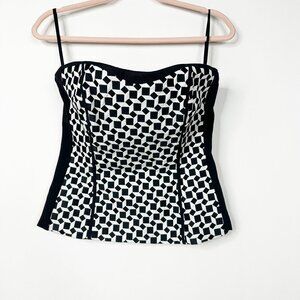 2/$30 NWT White House Black Market Printed Corset Bustier Removable Strap #A0127